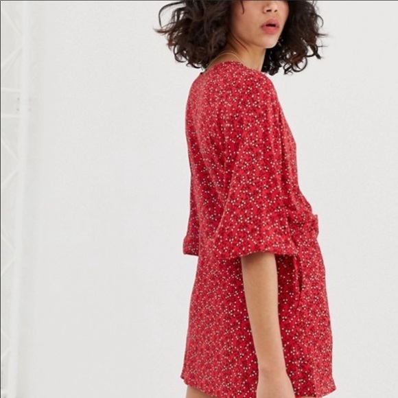 Free People Clara Tie-Front Tunic in Red - Picture 16 of 16